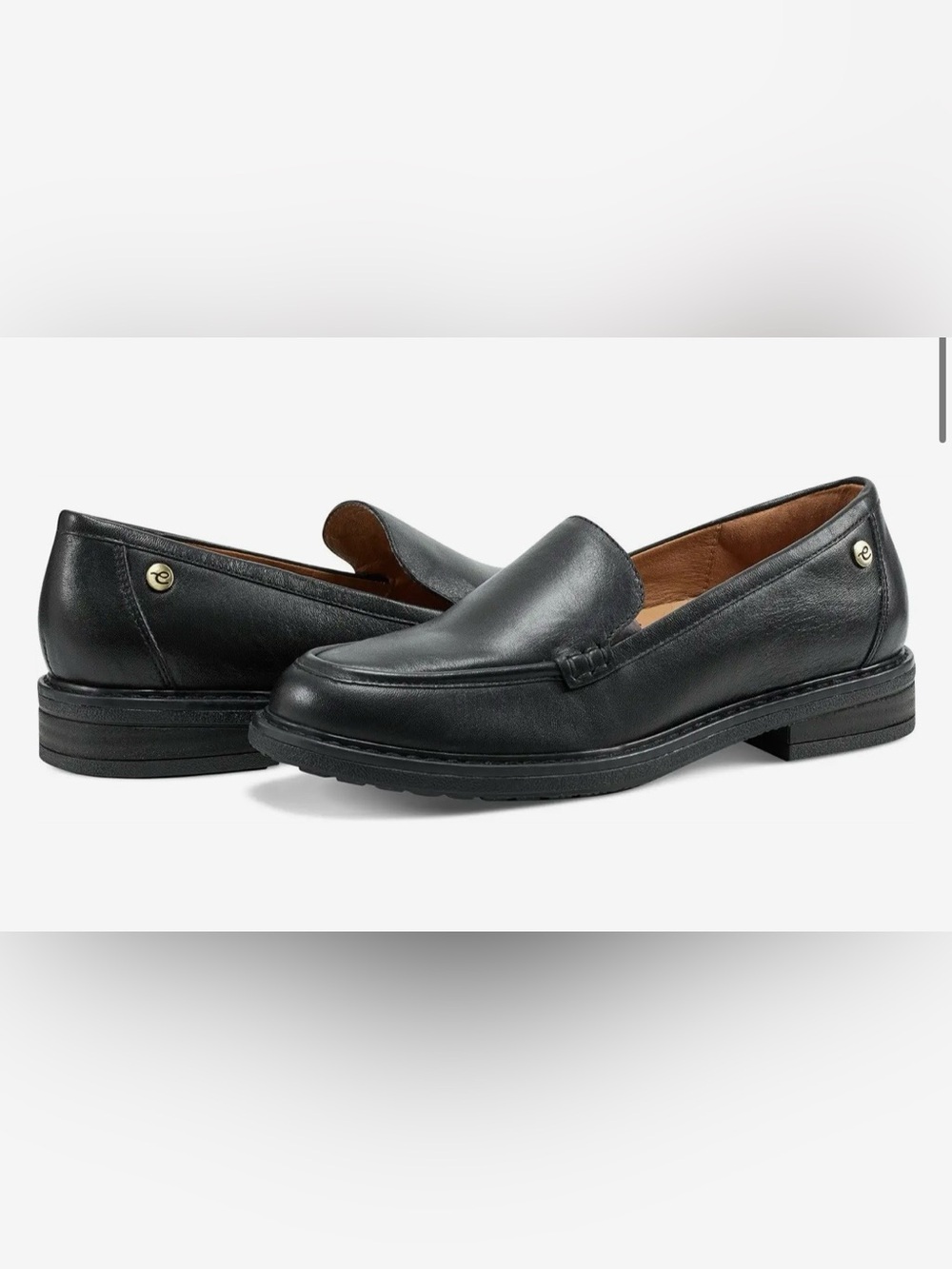 Easy Spirit Jaylin Black Leather Slip-On E-Flex Loafers Timeless, Comfort Size 8 - Picture 10 of 10